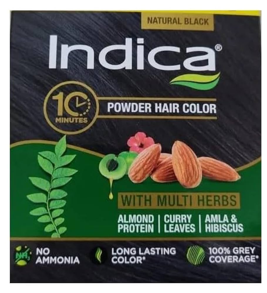 Indica Easy Men Herbal Hair Color Powder 5g 1N